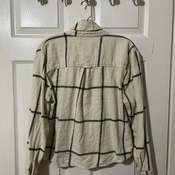 Plaid Cream Top - Picture 3 of 3